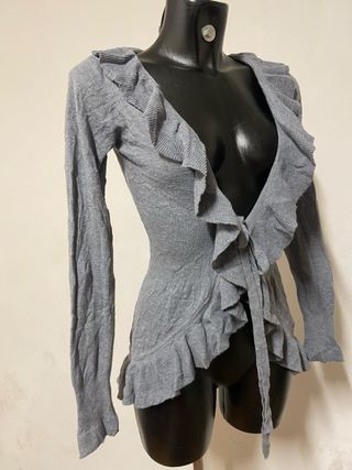 Bolero grigio coquette y2k vintage lolita