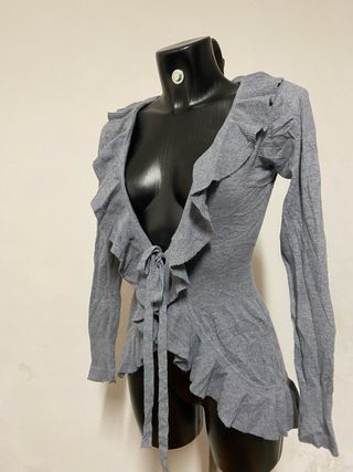 Bolero grigio coquette y2k vintage lolita