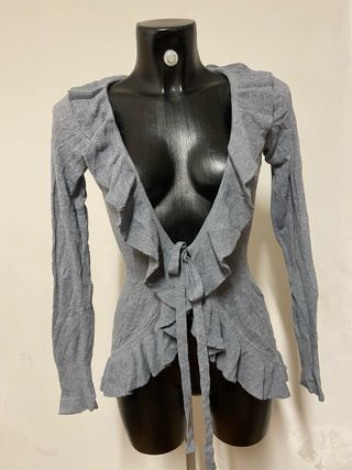 Bolero grigio coquette y2k vintage lolita