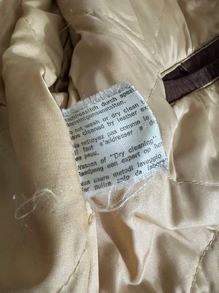 Chaqueta bomber de cuero marrón