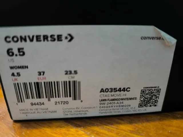 Playeros Converse Altos Rosas y Blancos