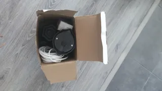 Farolillo negro de cristal más bombilla y pulsador