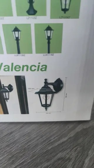 Farolillo negro de cristal más bombilla y pulsador