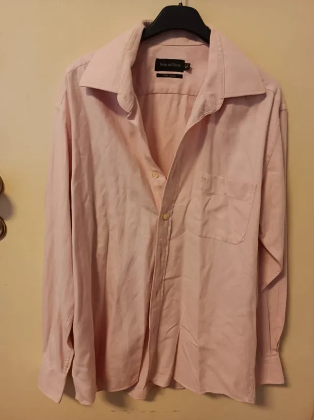 Camisa pedro del hierro,tejido espectacular Rosa .