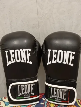 Guantes Boxeo Leone 10 oz Negros