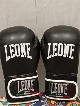 Guantes Boxeo Leone 10 oz Negros
