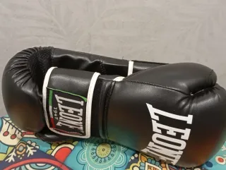 Guantes Boxeo Leone 10 oz Negros