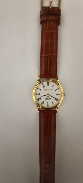 Reloj Festina Cuarzo Dorado Correa Marrón