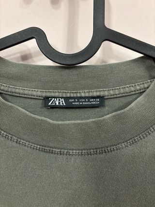 Camisetas Zara Talla S (Rojo y Caqui)