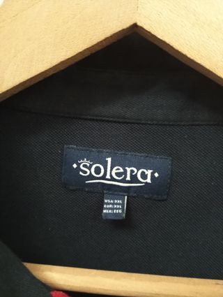 Polo manga larga XXL Solera. Azul marino.