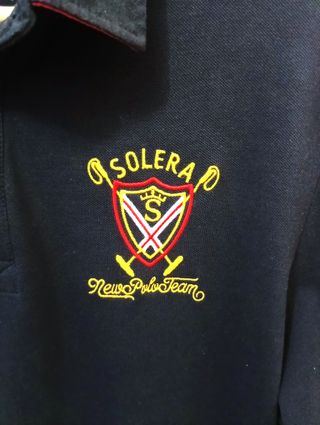 Polo manga larga XXL Solera. Azul marino.