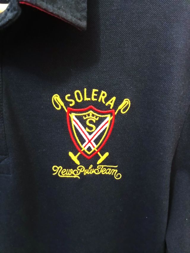 Polo manga larga XXL Solera. Azul marino.