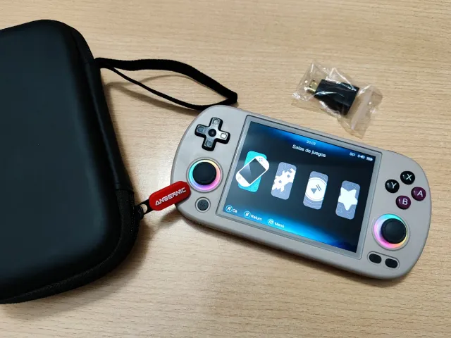 Anbernic RG40XX H gris con accesorios