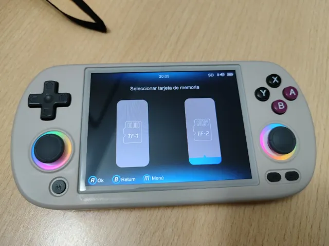 Anbernic RG40XX H gris con accesorios