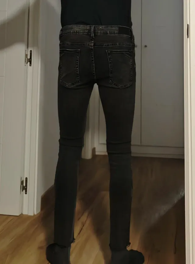 Vaqueros Super Skinny Pull&Bear Talla 38 Gris