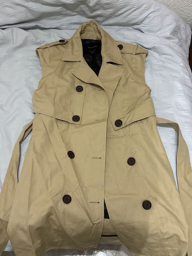 Trench sin mangas beige