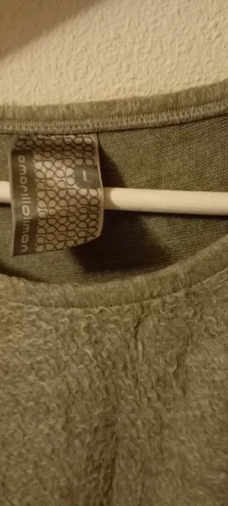 Vestido gris y marrón con bolsillos