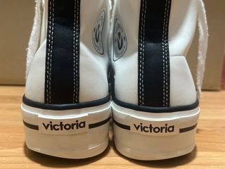 Zapatillas Altas Marca Victoria, Blancas, Talla 38