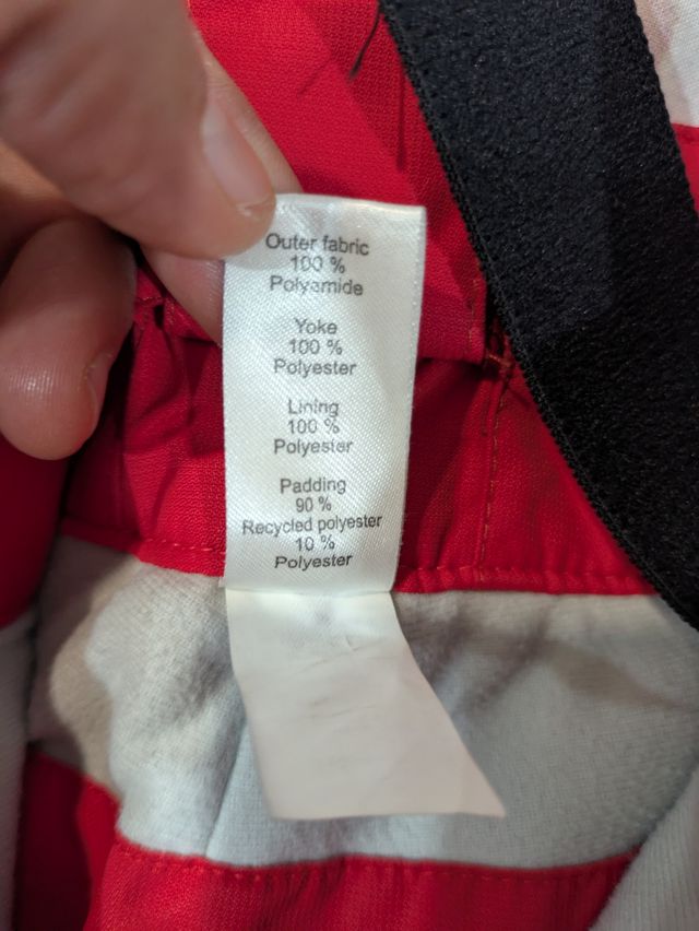 Pantalón esquí niño Wed'ze rojo tirantes 8 años