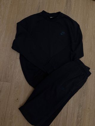 Conjunto Nike chándal M negro algodón