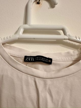 Camiseta Zara Crop Top M