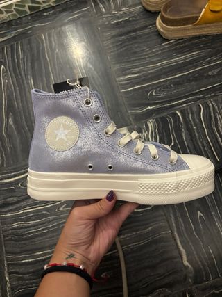 Converse Lift Platform Suede Shimmer Hi