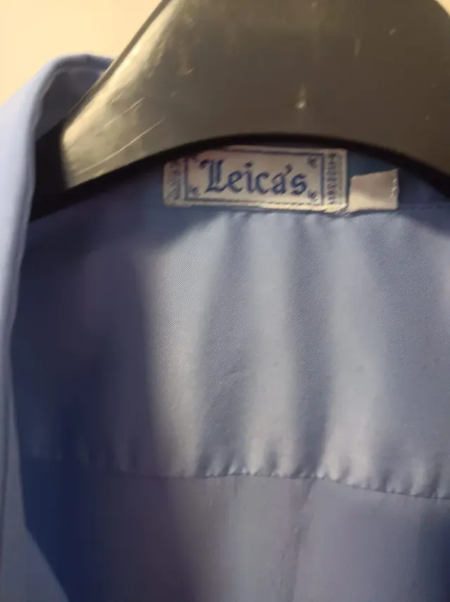 Camisa de vestir azul para hombre