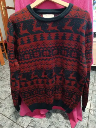 Jersey Navidad Mujer Rojo y Negro