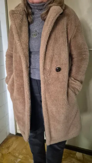 Cappotto ,orsetto color nocciola ,mareone