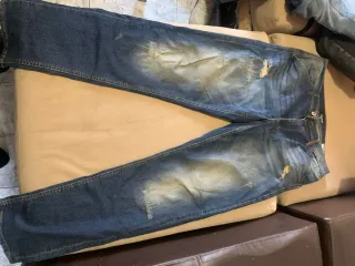 Pantalones vaqueros cargo azules