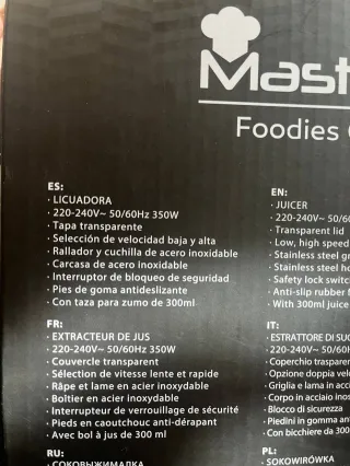 Licuadora MasterPRO 350W Acero Inoxidable