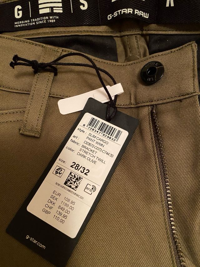 Pantalón cargo G-Star RAW mujer verde oliva,