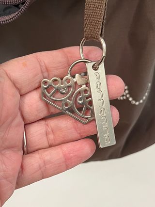 Borsa Fornarina marrone con strass