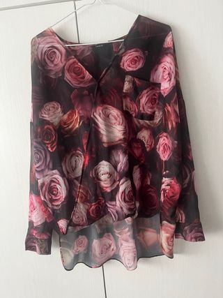 Blusa floral manga larga