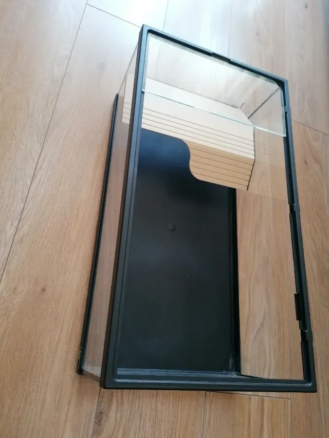 Terrario Tortuga Negro Transparente