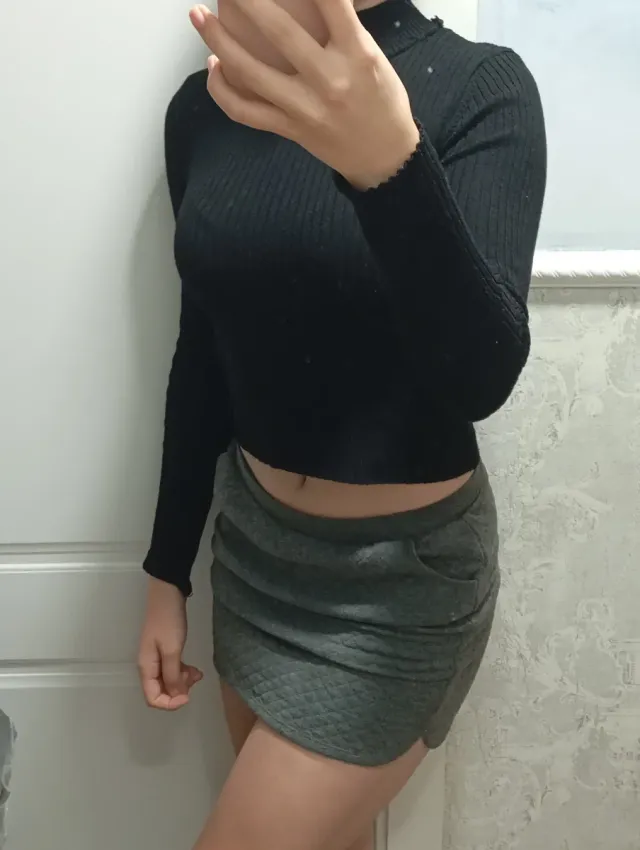 Falda gris corta talla XS