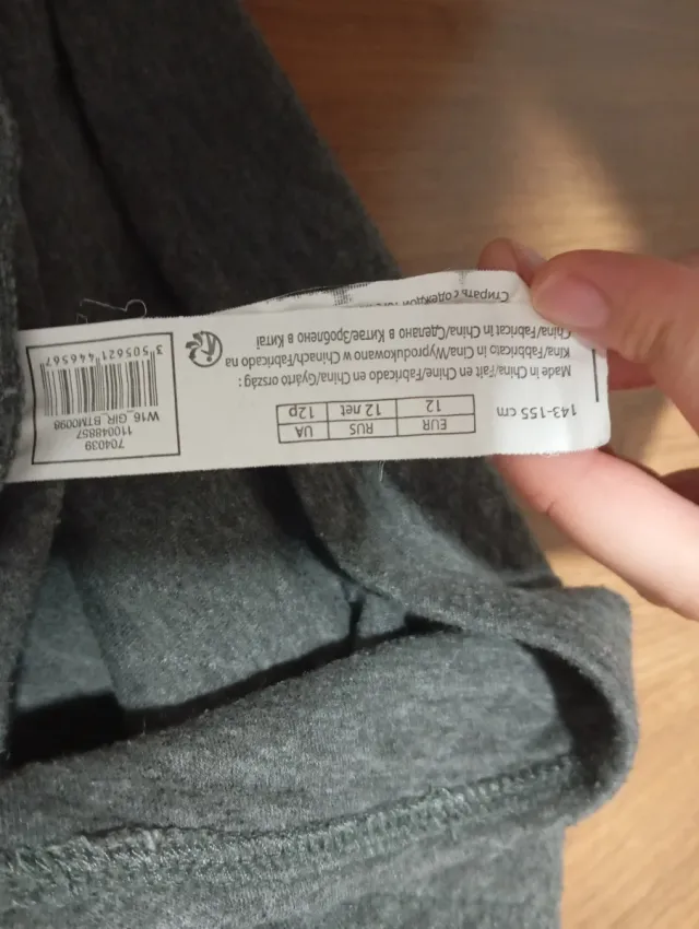 Falda gris corta talla XS