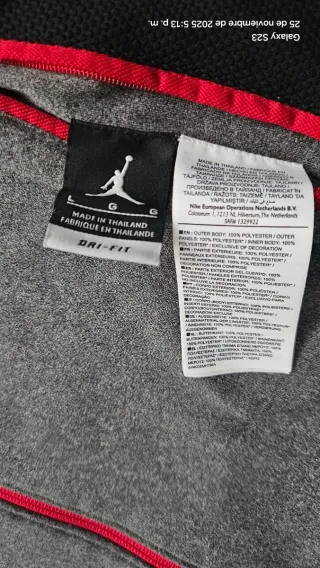 Chaleco Jordan Gris y Rojo Reversible