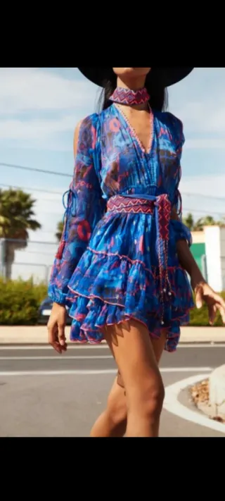 Vestido Savage Culture Azul y Rosa