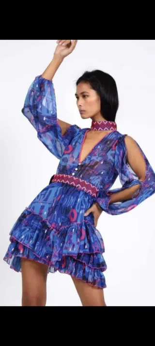Vestido Savage Culture Azul y Rosa