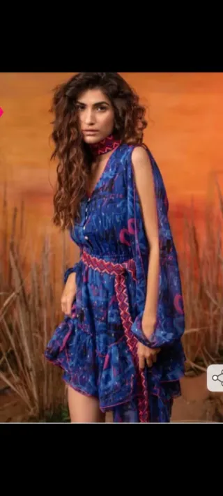 Vestido Savage Culture Azul y Rosa