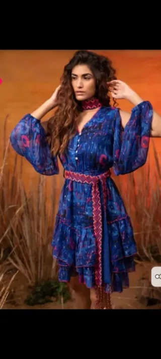 Vestido Savage Culture Azul y Rosa