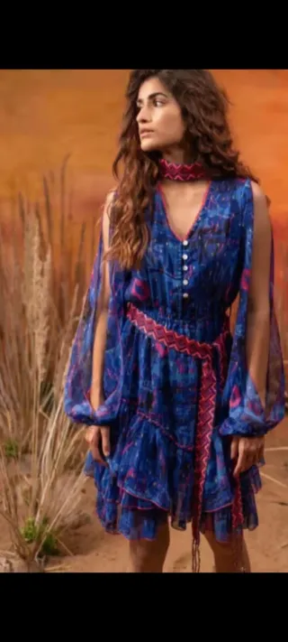 Vestido Savage Culture Azul y Rosa