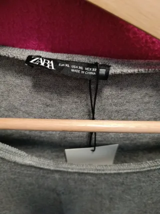 Jersey gris manga larga