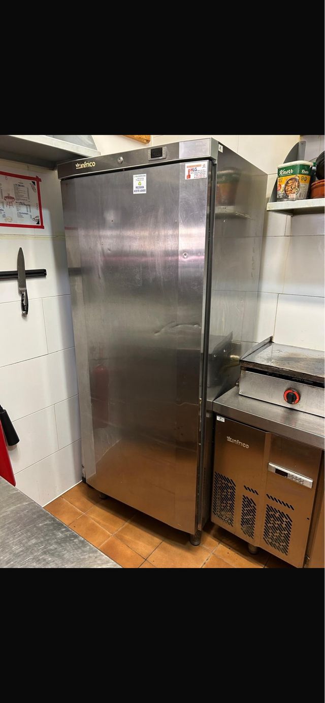Congelador vertical acero inoxidable