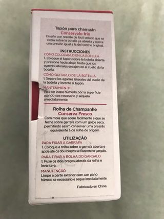 TAPÓN CAVA CHAMPAGNE ESPUMOSOS