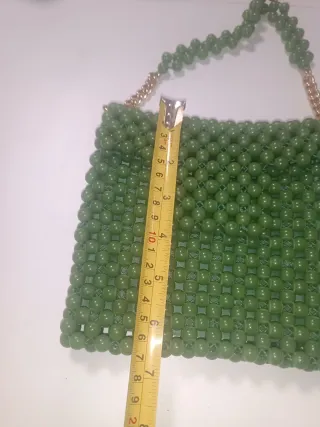 Bolso de cuentas verde vintage