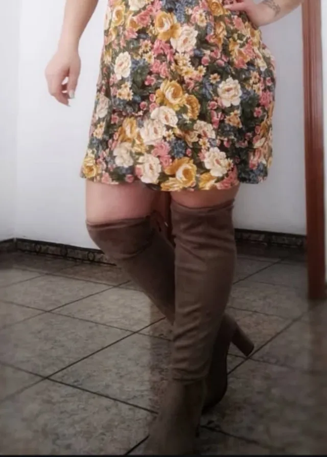 Botas altas tacón marrón