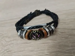 Set 5 braccialetti in pelle e metallo