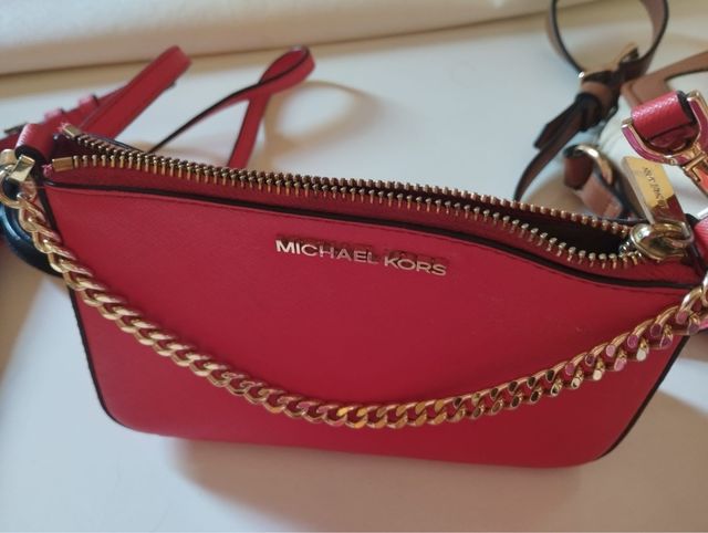 Bolso Michael Kors Rojo y Dorado